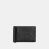 Coach Slim Money Clip Billfold Wallet black