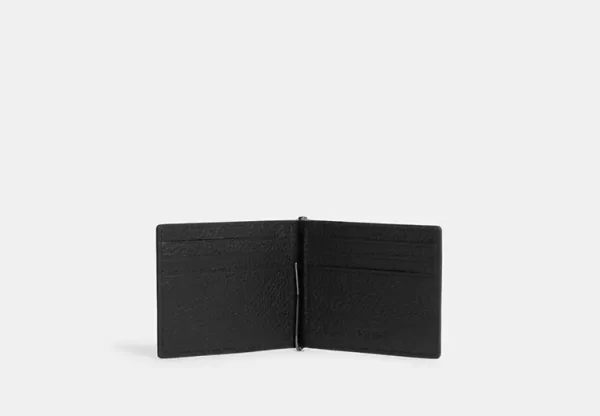 Coach Slim Money Clip Billfold Wallet black - Image 2