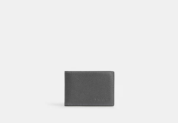 Coach Compact Billfold Wallet grey