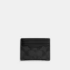 Coach Slim Id Card Case In Signature Canvas gunmetal black