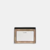Coach Slim Id Card Case In Signature Canvas gunmetal black tan - Image 2